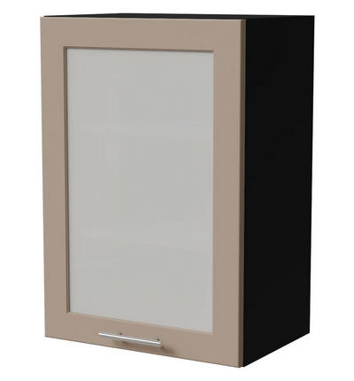Feldmann-Wohnen Küchenhängeschrank Graubraun, Schwarz 50x72x32.5 cm
