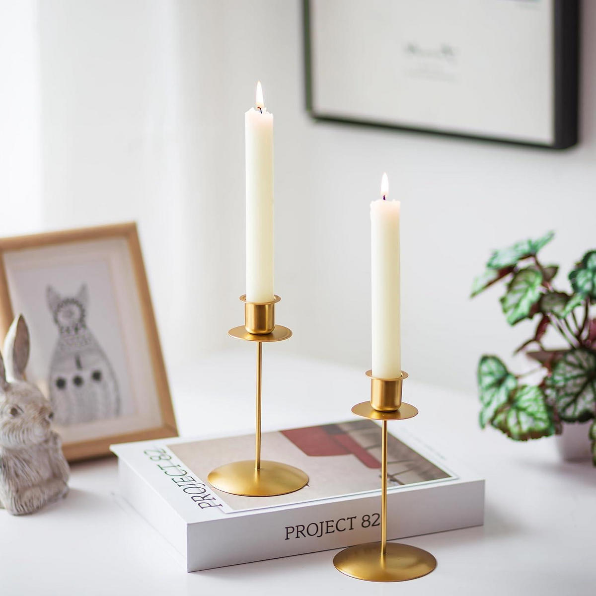 KERZENSTÄNDER 12er Set Gold Metall - Goldfarben, Metall (10/5/15cm)