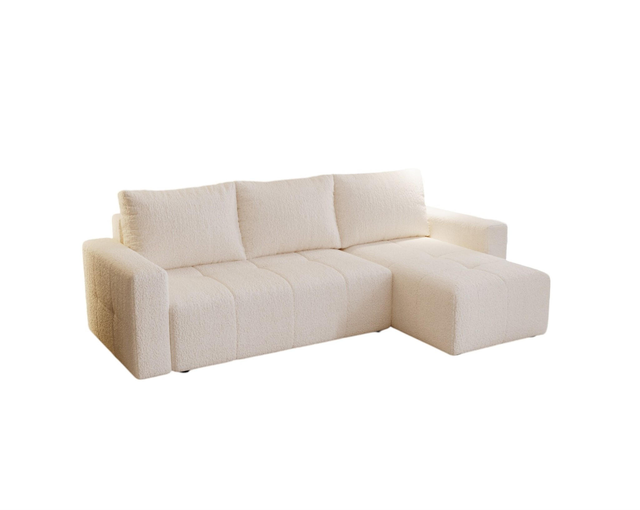 Fun Möbel Ecksofa Creme 231x142 cm