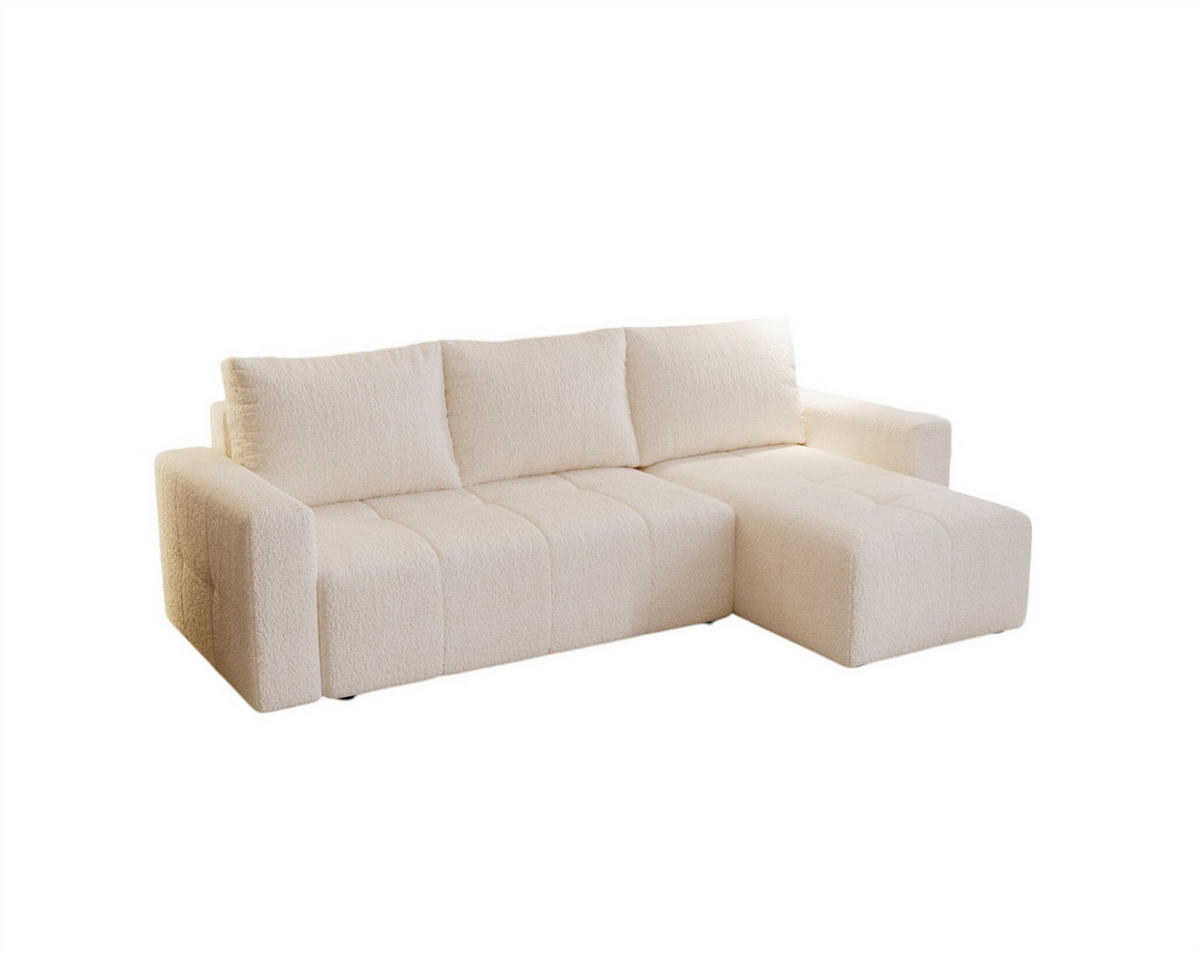 ECKSOFA Noha In Now Or Never - Creme, Holzwerkstoff/Textil (231/142cm) - Fun Möbel