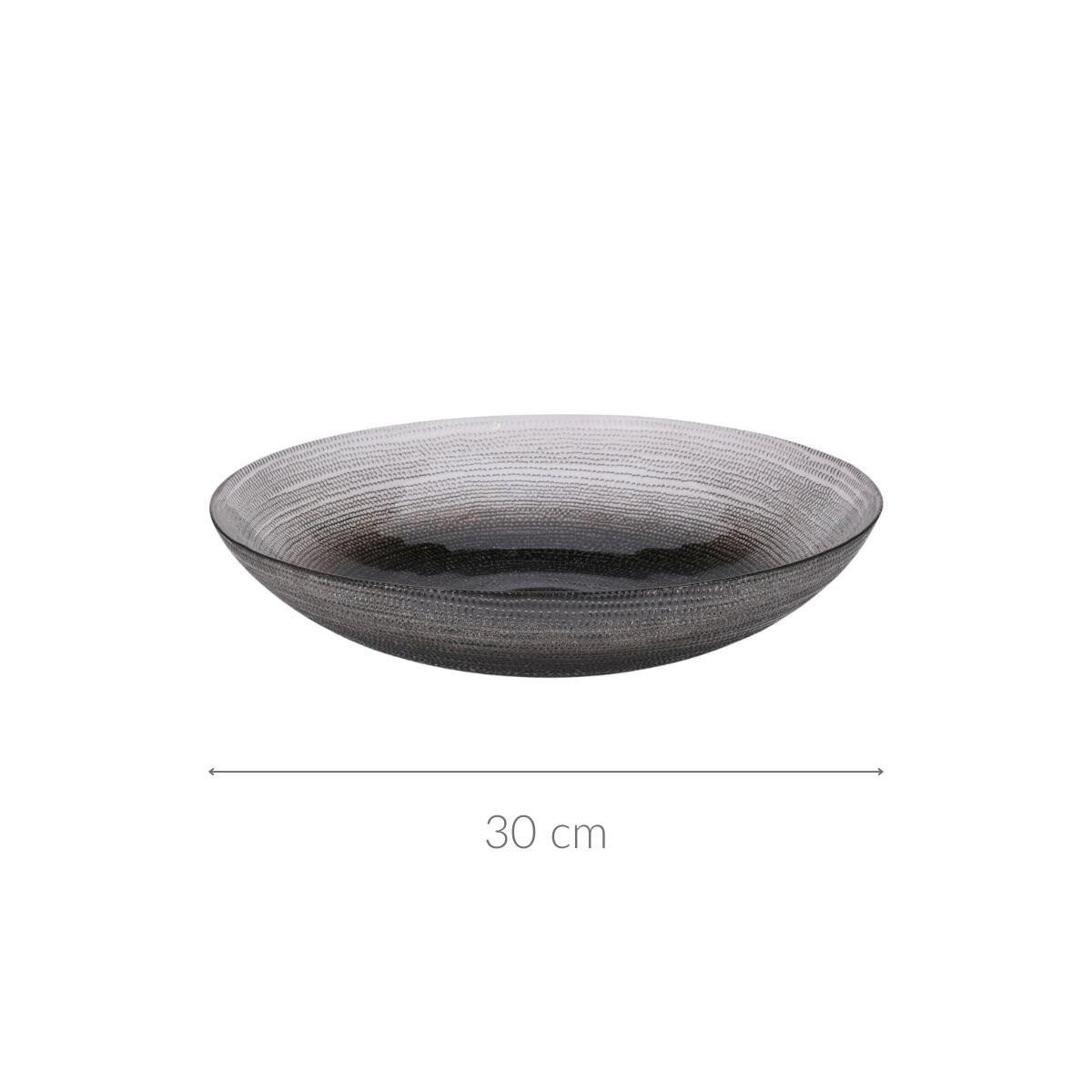 GLASSCHALE Lakris Ø 30 cm - Anthrazit, Glas (30cm) - Home Styling Collection