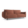 3-SITZER SOFA mit Schlaffunktion Chenille Stoff Pink - Pink/Hellrosa, Textil/Metall (230/86/105cm) - Makamii