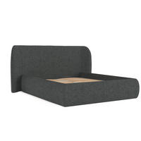 POLSTERBETT Bellano mit Stauraum 180/200 cm Anthrazit im Bubble Stoff - Anthrazit/Schwarz, Holz/Holzwerkstoff (180/200cm) - AltaBeds
