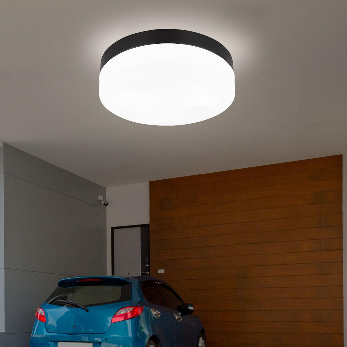 DECKENLEUCHTE Alu Schwarz Opal 2 Flammig - Schwarz, Glas (24/24/6.5cm) - Globo Lighting