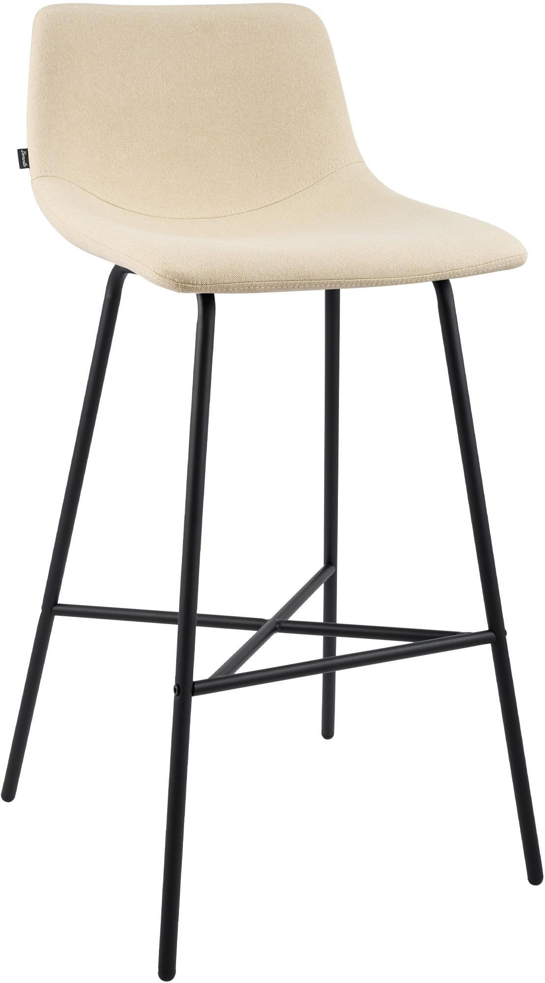 BARHOCKER Stoff Creme - Creme/Schwarz, Textil/Metall (44/98/49cm) - CLP