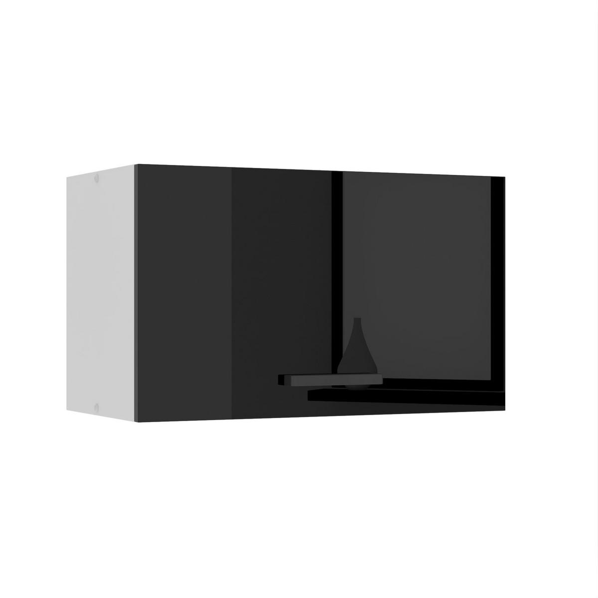HÄNGESCHRANK SGP 60 cm, mit 1 Tür, Schwarz Hochglanz - Schwarz, Holz (60/36/29.6cm) - B BELINI GROUP
