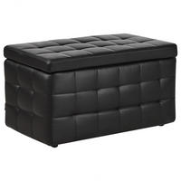 FÖRVARINGSBÄNK Michigan 42/72/40 cm - Svart, Plast (72/40/42cm) - Beliani