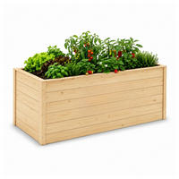 HOCHBEET HARZ aus Holz mit Schutzfolie 90x170x84 cm Außenbereich Natur Holz - Naturfarben, Holz (170/90/84cm)
