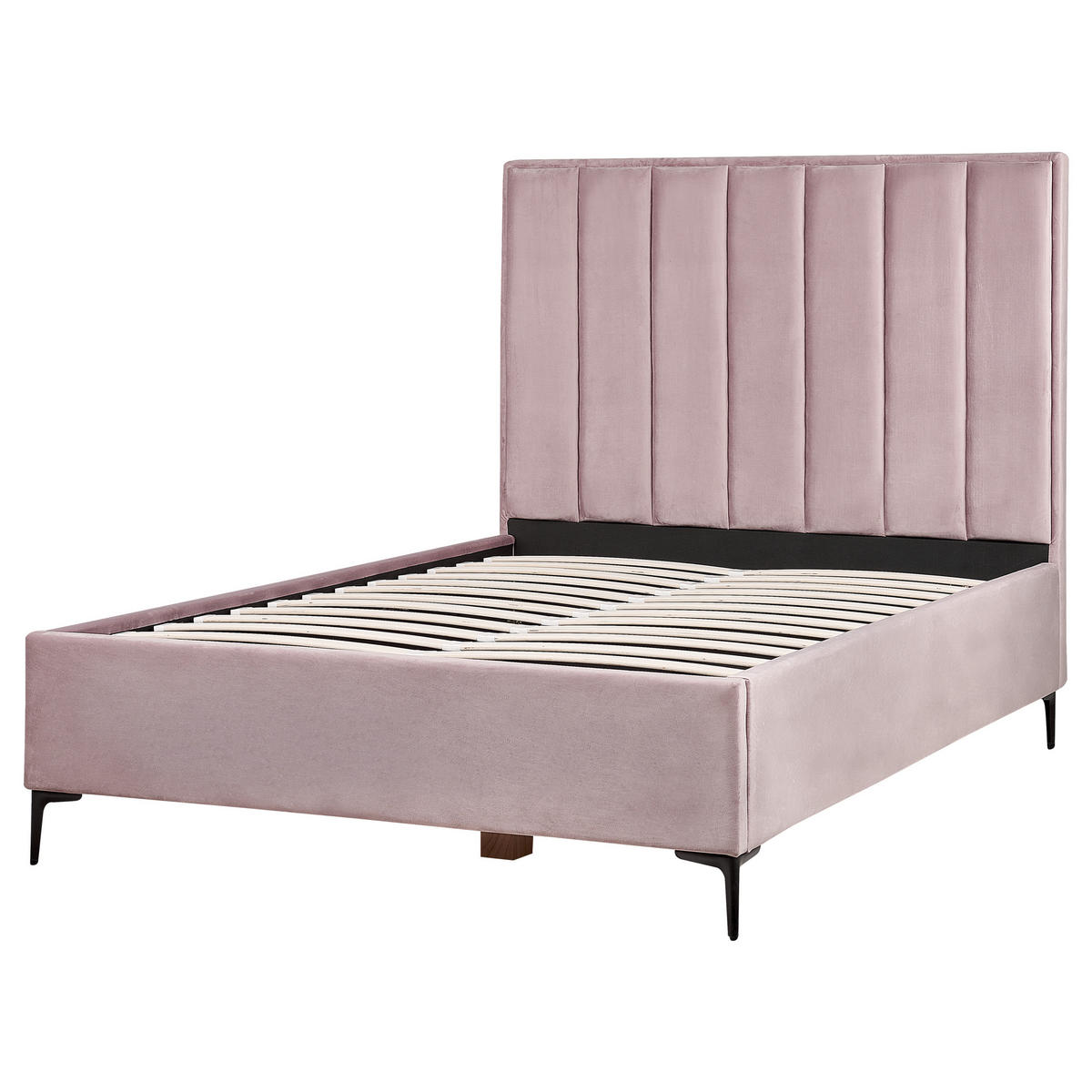POLSTERBETT 140x200 cm Rosa Sezanne - Pink, Textil (140/200cm) - Beliani