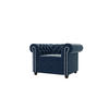 CHESTERFIELD-SESSEL Nyx Marineblau Samt - Dunkelblau/Braun, Holz/Textil (94/72/86cm) - S-Style Möbel