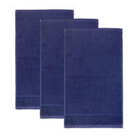 GÄSTETUCH PEARL 3ER PACK - Dunkelblau, Textil (30/50cm) - Möve for Frottana