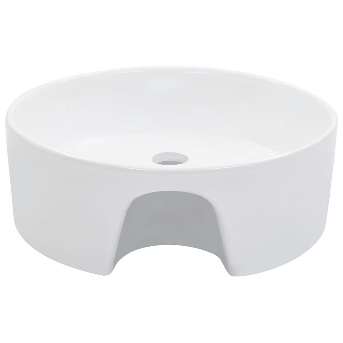 WASCHBECKEN Mit Überlauf 36/13 Cm Keramik Weiss - Weiß, Keramik (36/13/36cm) - vidaXL