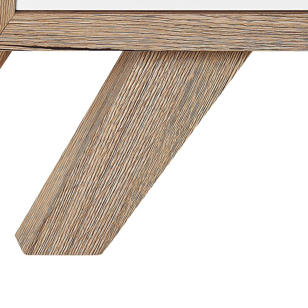 SIDEBOARD se 2 dveřmi Hnědý/Bílý Forester - hnědá, kompozitní dřevo (140/75/40cm) - Beliani