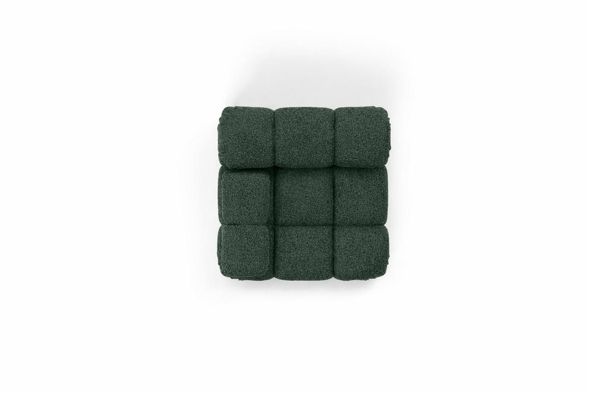 MODUL Seitlich, Für Modulares System, Stoff Abriamo, Dunkelgrün, Links, Selia - Dunkelgrün, Holz (95/70/95cm) - Kaiser Möbel