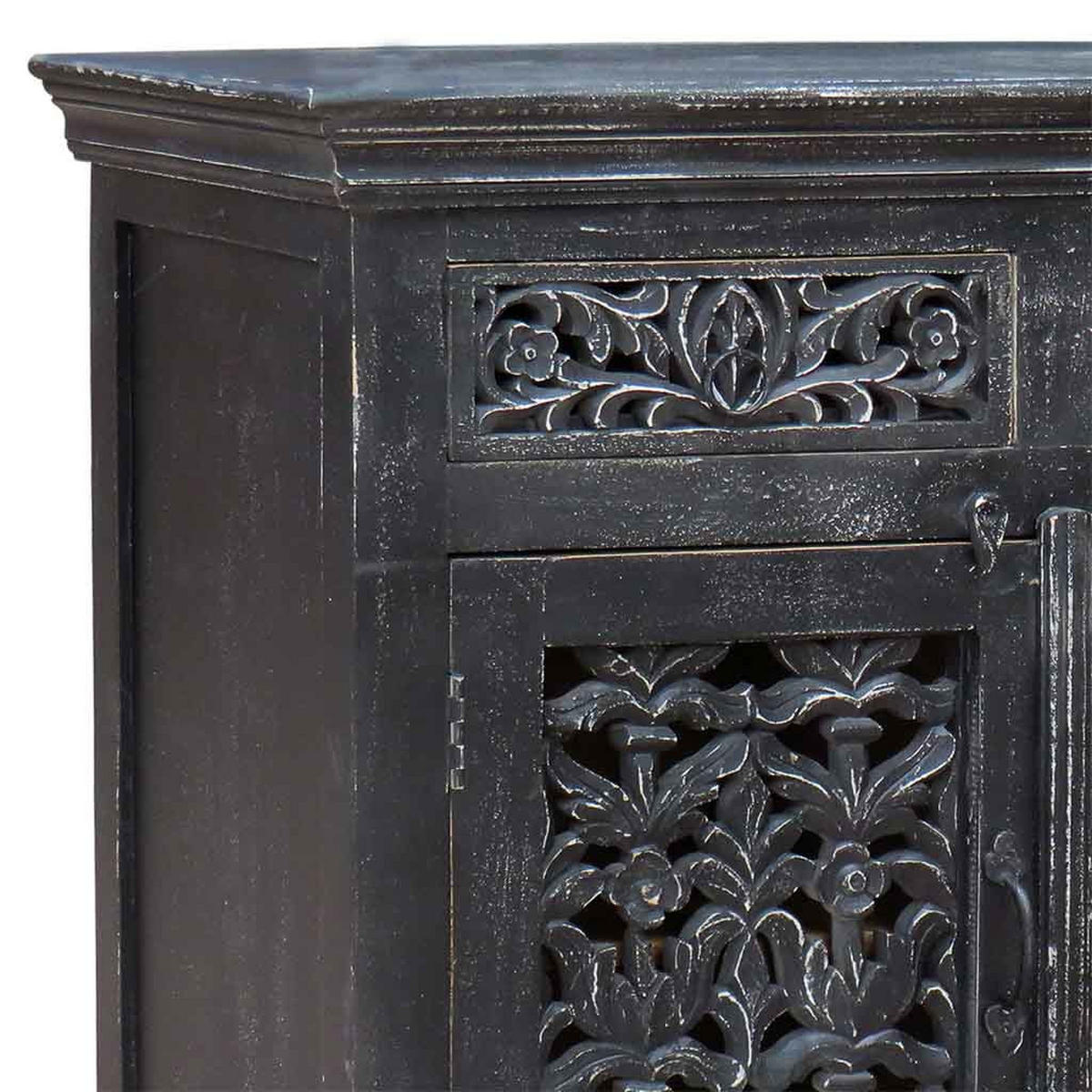 ANRICHTE aus Holz 90x40x90 Cm - Schwarz, Holz (40/90/90cm) - Wanderlust