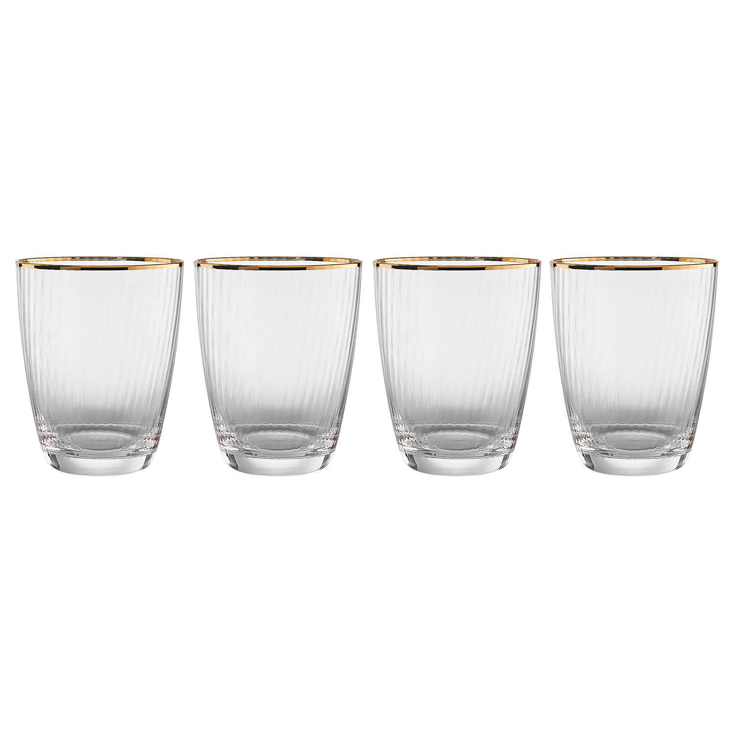 WASSERGLAS (4er Set) Golden Twenties - Transparent, Glas (0.3L) - BUTLERS