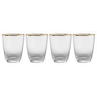WASSERGLAS (4er Set) Golden Twenties - Transparent, Glas (0.3L) - BUTLERS