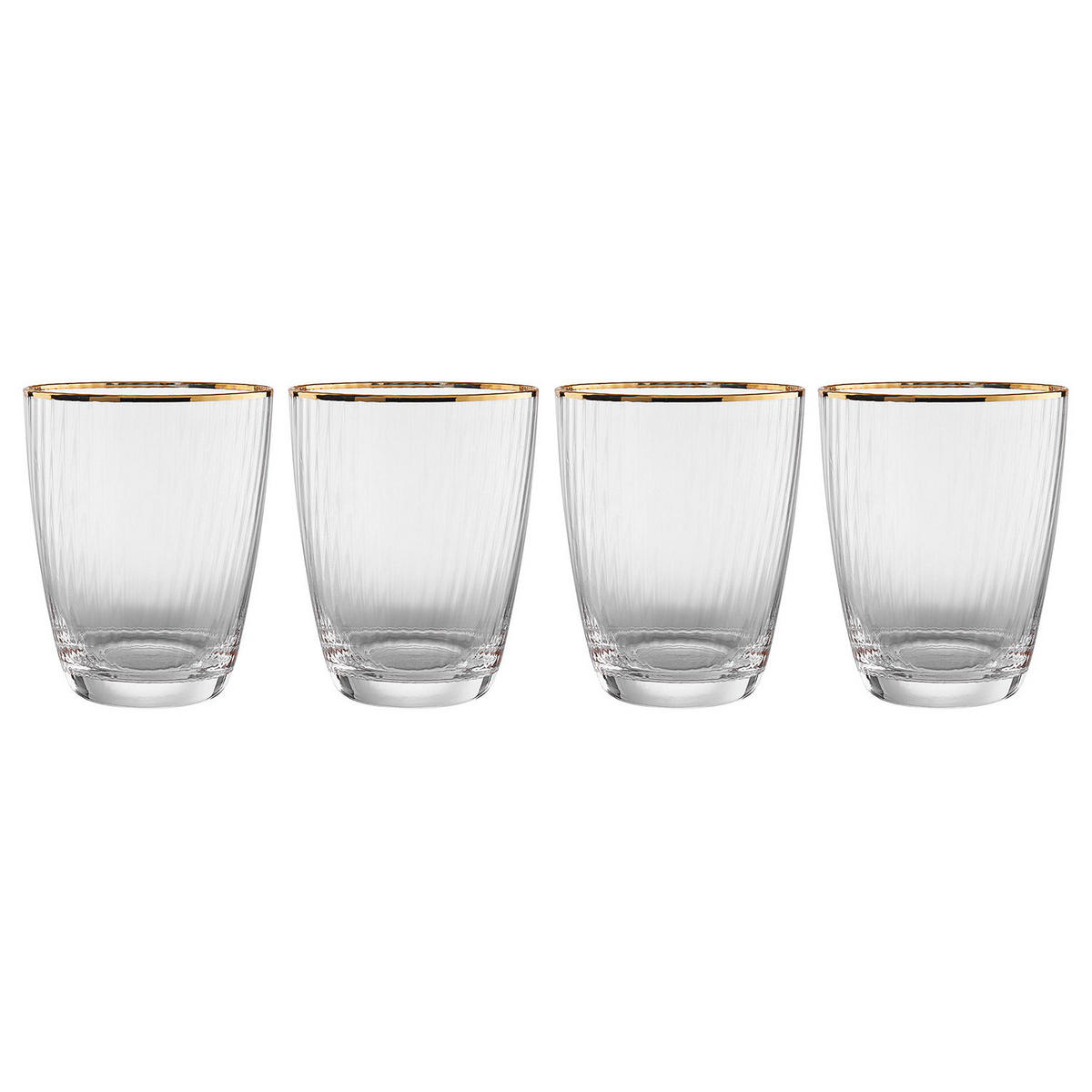 WASSERGLAS (4er Set) Golden Twenties - Transparent, Glas (0.3L) - BUTLERS