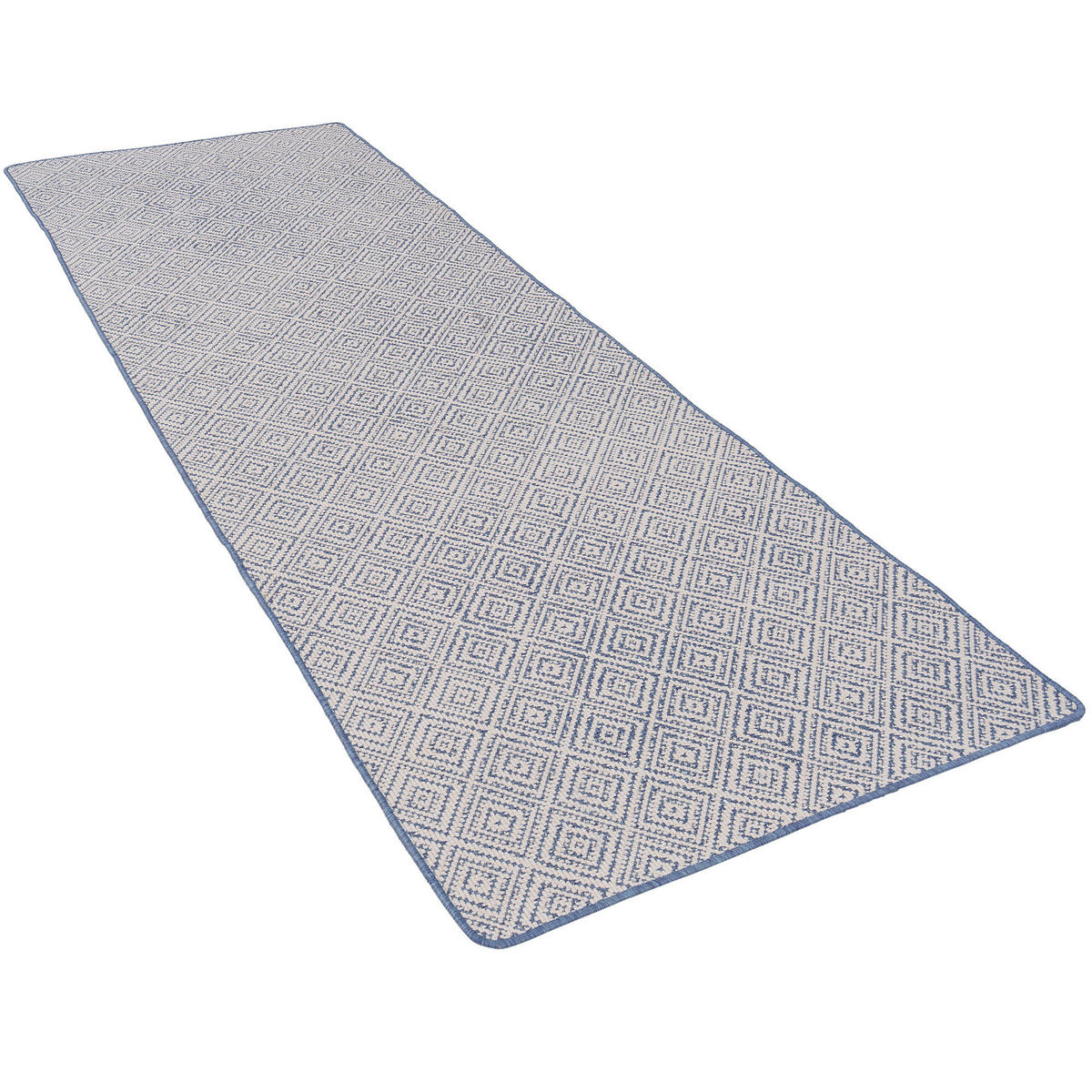 IN- UND OUTDOOR TEPPICH LÄUFER BEIDSEITIG NEWPORT - Blau, Textil (100/300cm) - Snapstyle