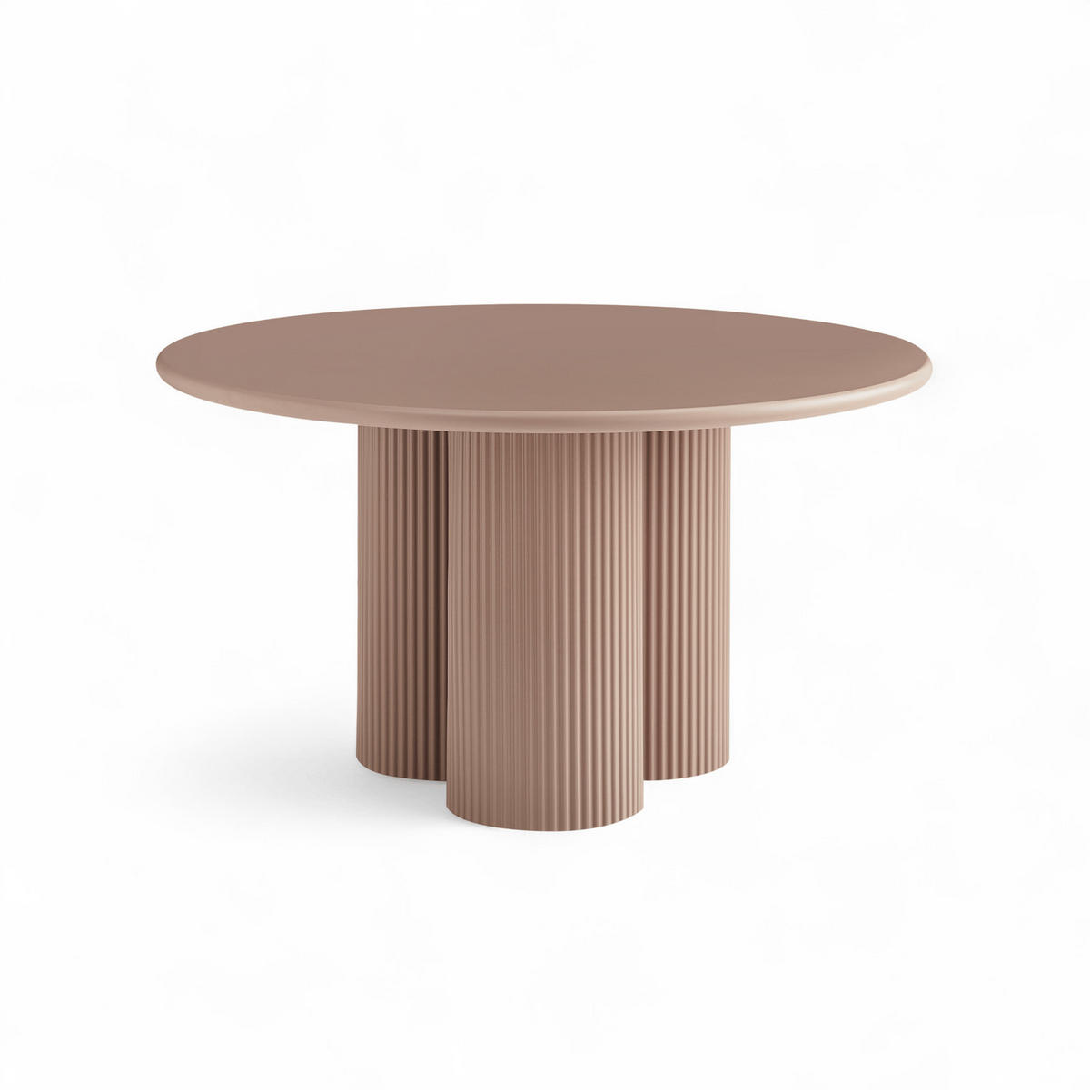 COUCHTISCH rund Mocha Mousse 80/80/45 cm - Hellbraun/Rotbraun, Holzwerkstoff (80/80/45cm) - Furnhouse