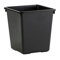 PAPIERKORB Viereckig Kegelförmig 27 Liter Kunststoff Schwarz - Schwarz, Metall (34/36/34cm) - PROREGAL