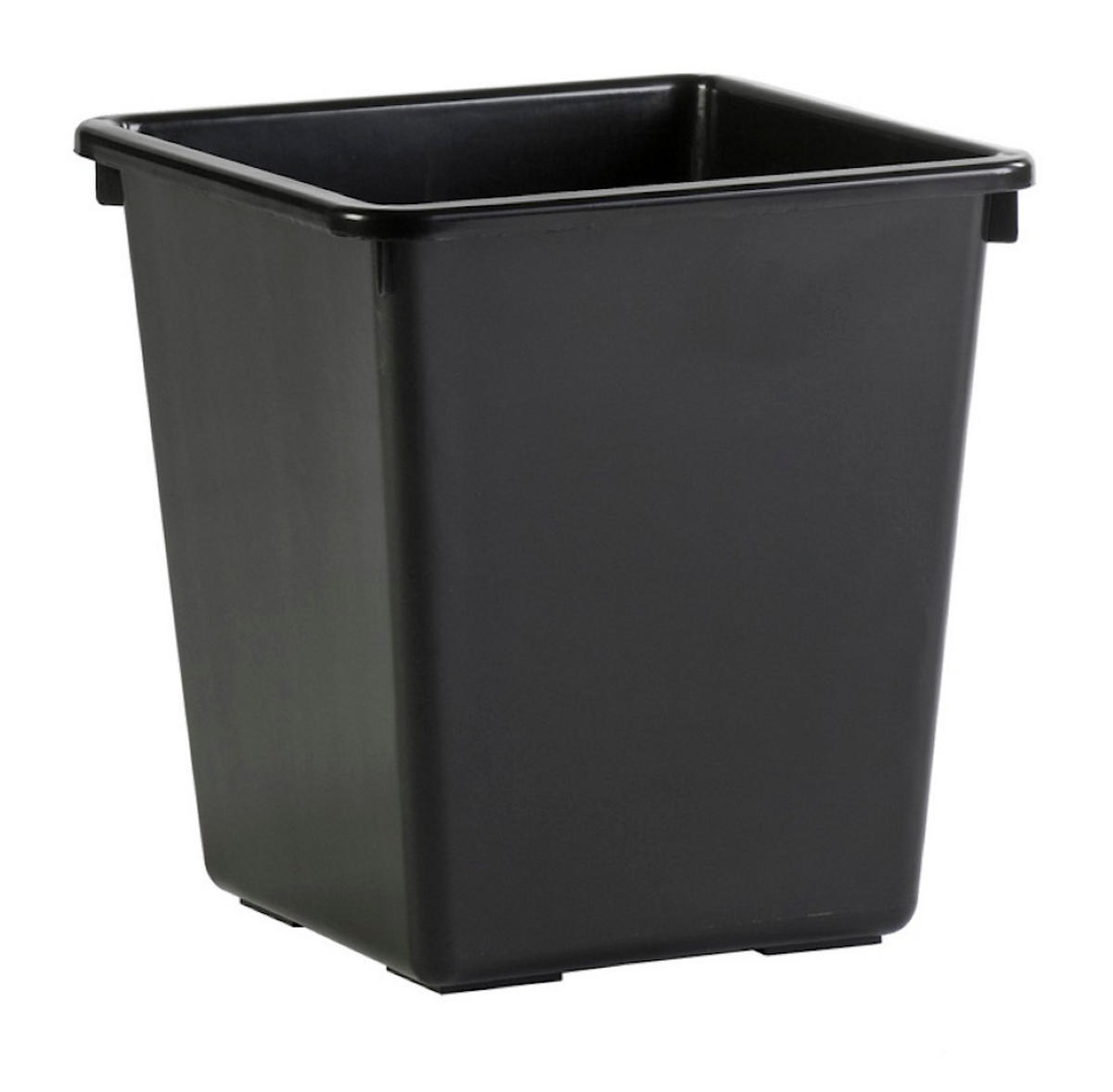 PAPIERKORB Viereckig Kegelförmig 27 Liter Kunststoff Schwarz - Schwarz, Metall (34/36/34cm) - PROREGAL