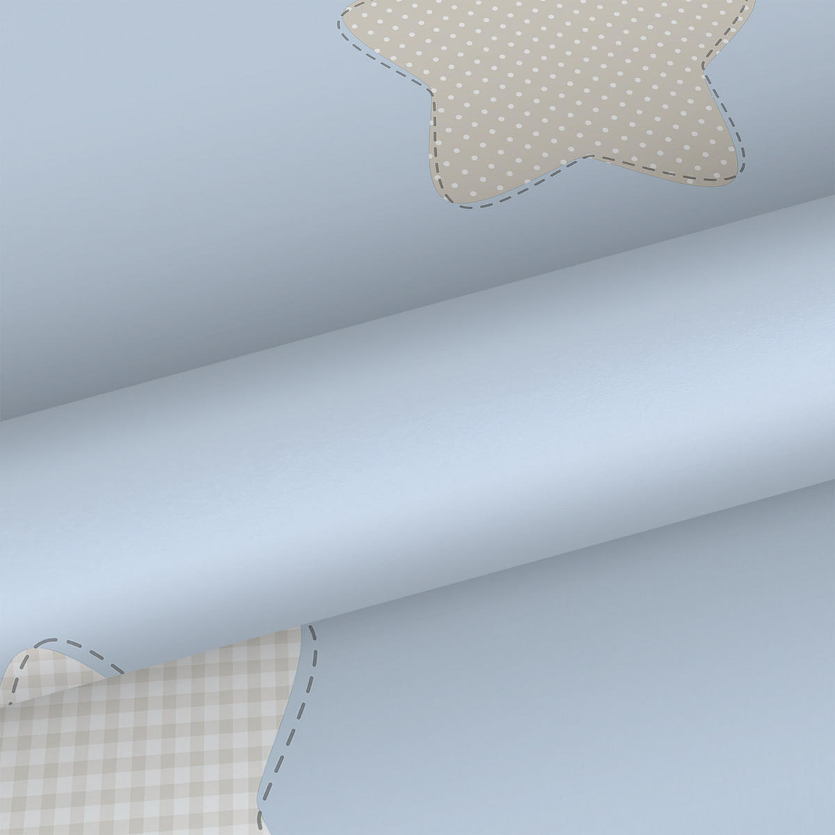 TAPETE Sterne 53 cm x 10 m - Blau, Papier (53/0.1cm) - Sanders & Sanders