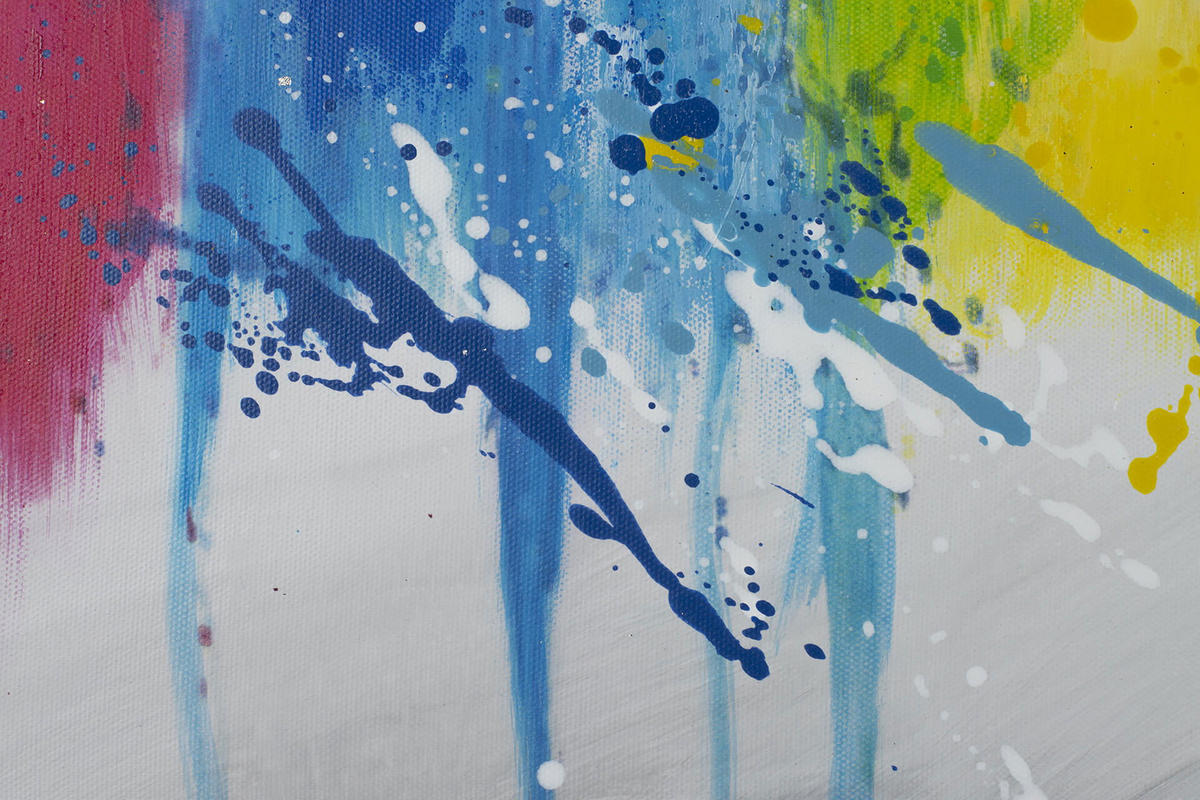 ACRYLBILD HANDGEMALT 120/60 cm - Multicolor/Grau, Holz/Textil (120/60cm) - KUNSTLOFT