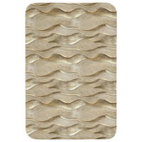 WC PŘEDLOŽKA Vlny - vzor - zlaté 60x90 cm - barva mosazi, textil/plast (60/1cm) - OnlyWow