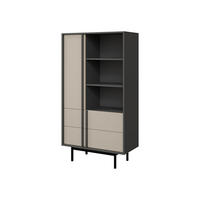 STANDREGAL Alsy 2S AL04 - Anthrazit/Beige, Holzwerkstoff/Kunststoff (83/155/43cm) - MIRJAN24