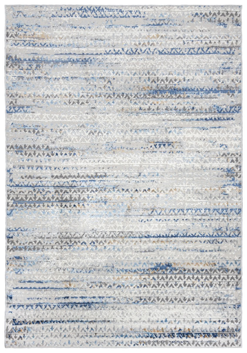 KOBEREC béžový krémový modrý - 200 x 300 cm - modrá, textil (200/300cm) - Mazovia