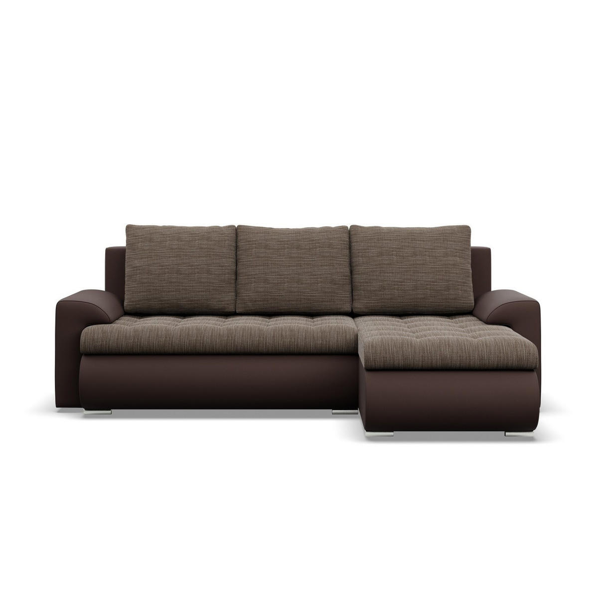 ECKSOFA RECHTS MIT SCHLAFFUNKTION FORESTA, Braun + Braun - Braun, Textil (230/159cm) - Mebligo