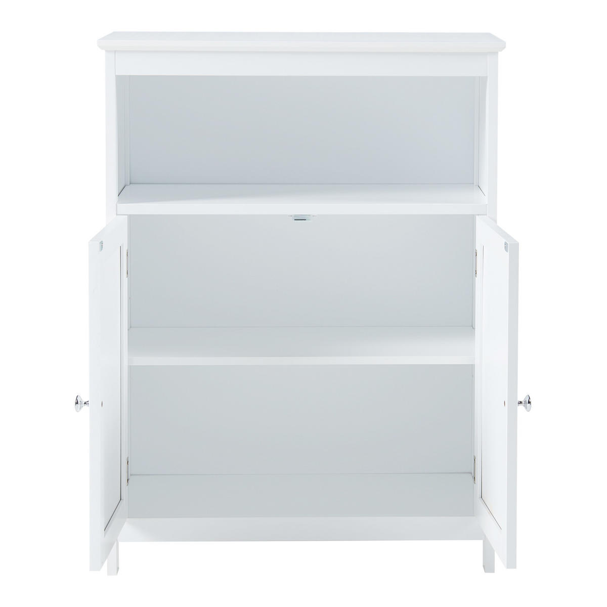 BADEZIMMERSCHRANK Karlsøy - Weiß, Holzwerkstoff (60/80/28cm) - [en.casa]