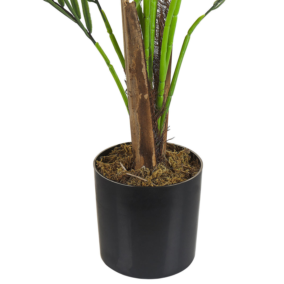 KUNSTPFLANZE im Blumentopf 83 cm Grün/Schwarz Areca Palm - Schwarz/Grün, Kunststoff (83cm) - Beliani