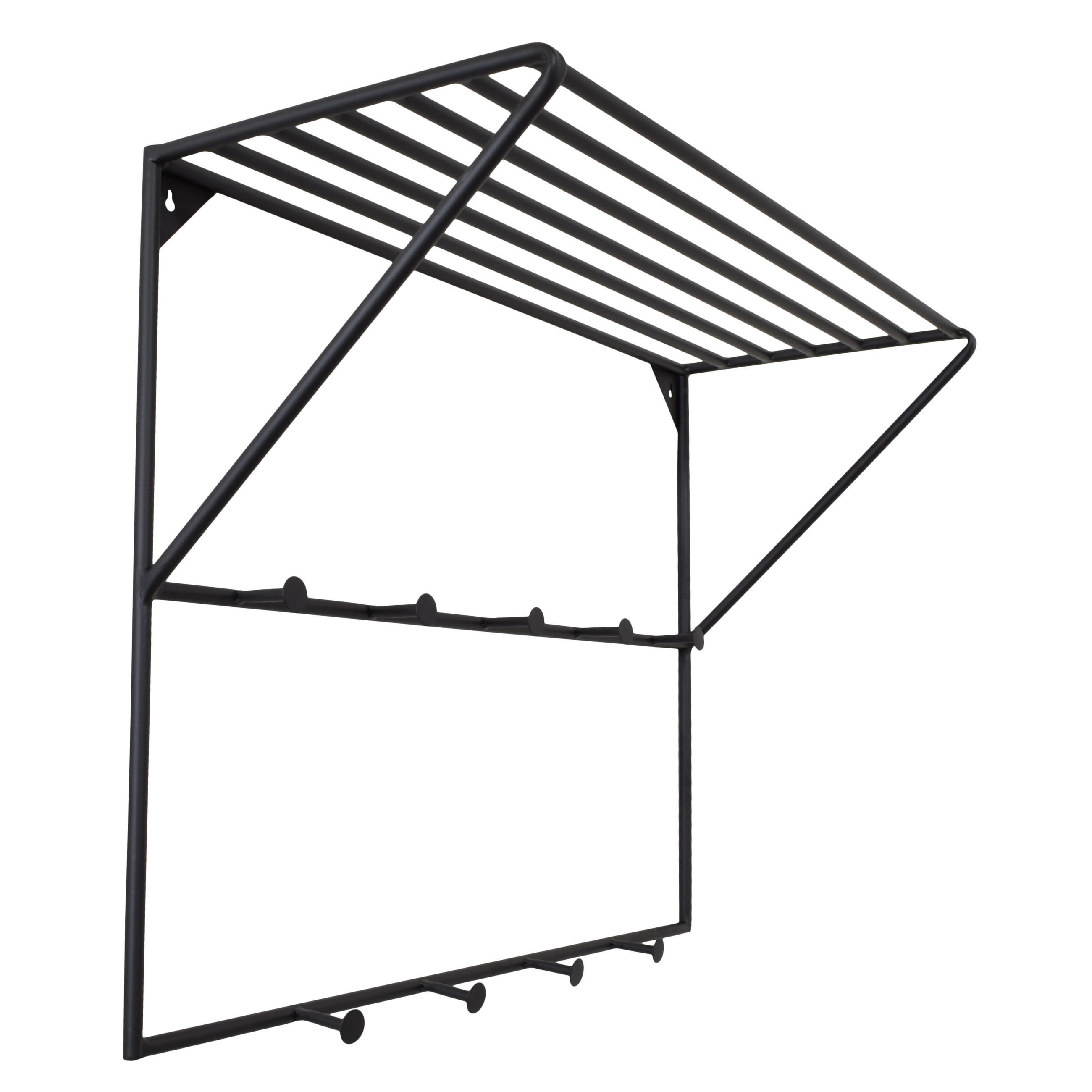 KLEIDERABLAGE Jasmin Schwarz - Schwarz, Metall (80/60/32cm) - LOFT42