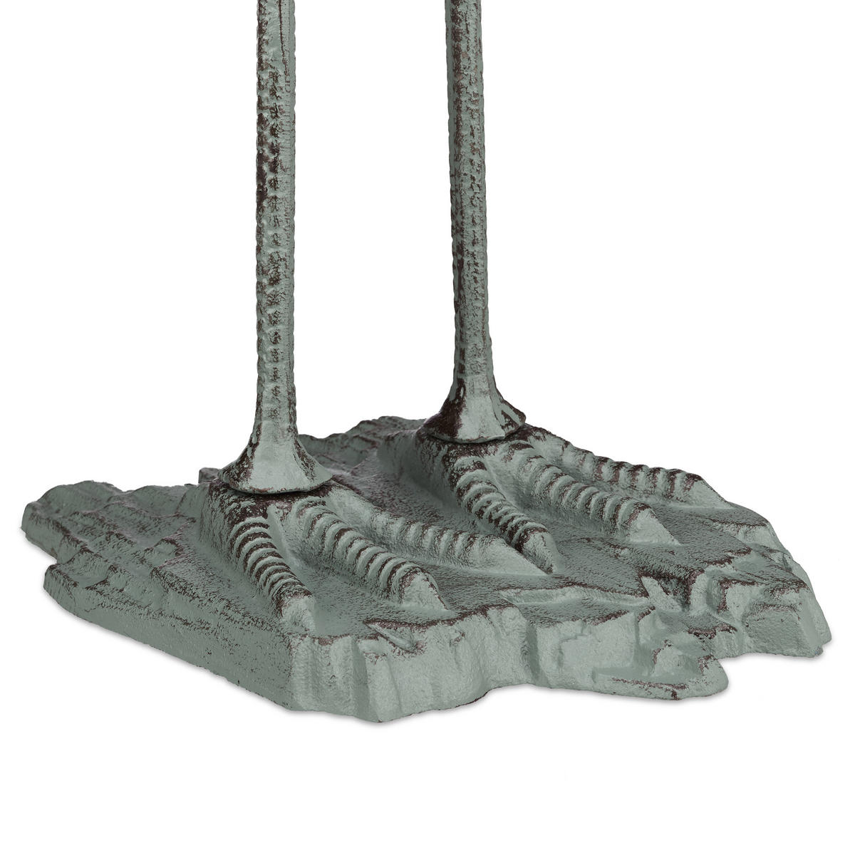 DEKOFIGUR Kranich - Grün, Metall (35/75/22cm) - Relaxdays