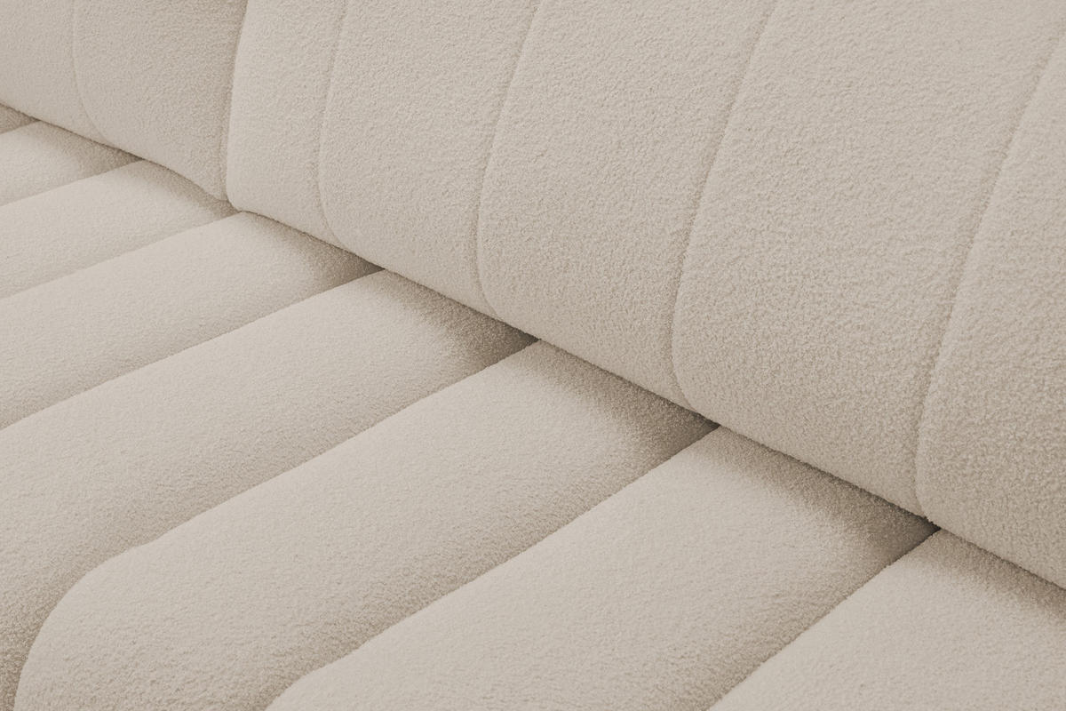 ECKSOFA Baloo mit Schlaffunktion und Bettkasten, komfortable Polsterung, Stoffbezug, lose Rückenkissen, freistehend, RECHTS, 276x176x88 cm, Beige - Beige, Holz/Textil (276/176cm) - DomoHome