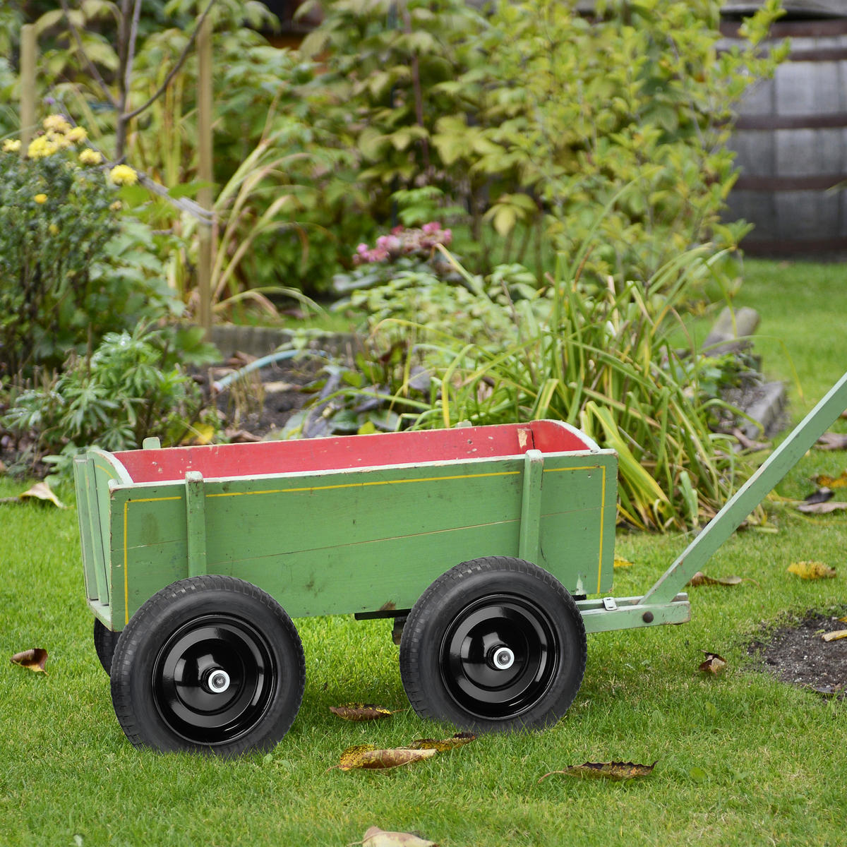 SCHUBKARRENRAD - Schwarz, Kunststoff/Metall (34.5/34.5/9cm) - Relaxdays