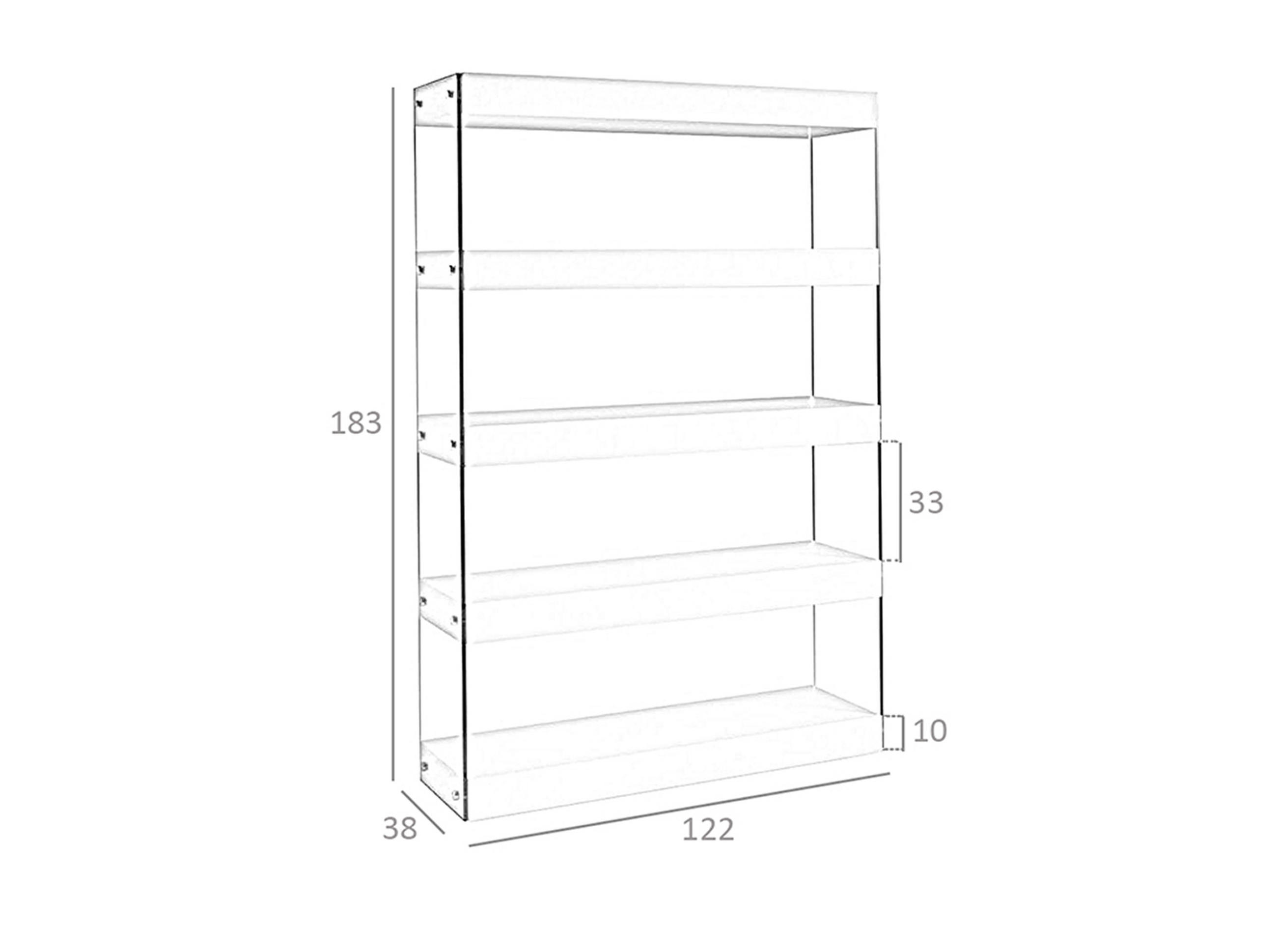 REGAL Glas Walnuss 122/38/183 cm - Transparent/Walnussfarben, Glas/Holz (122/183/38cm) - ANGEL CERDA