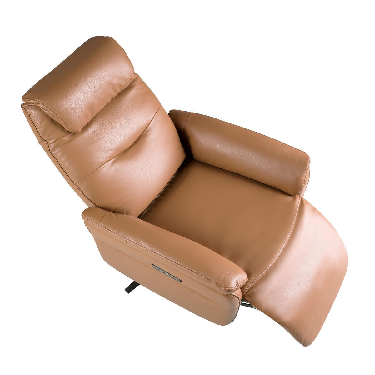 FERNSEHSESSEL Drehsessel aus braunem Leder 78/96/105 cm - Schwarz/Braun, Leder (78/105/96cm) - ANGEL CERDA