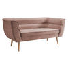 SOFA Bal 2 - Naturfarben/Rosa, Holz/Textil (142/75/74cm) - MIRJAN24