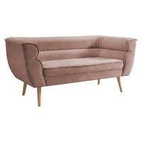 SOFA Bal 2 - Naturfarben/Rosa, Holz/Textil (142/75/74cm) - MIRJAN24
