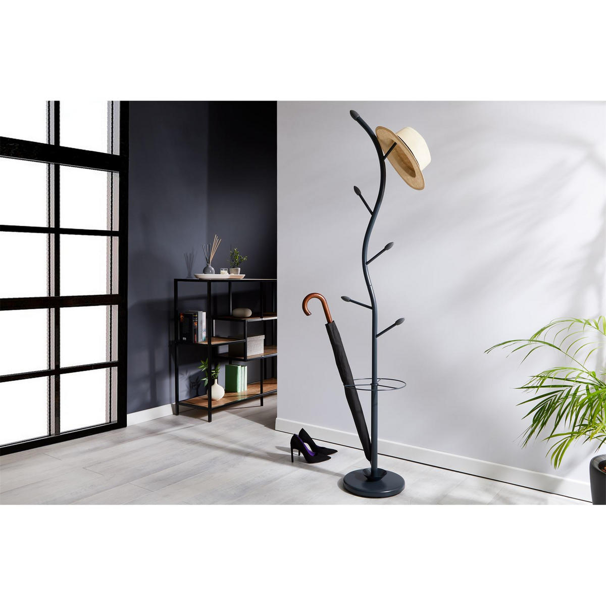 KLEIDERSTÄNDER TRIANA grau - Grau, Metall (30/185/30cm) - IDIMEX