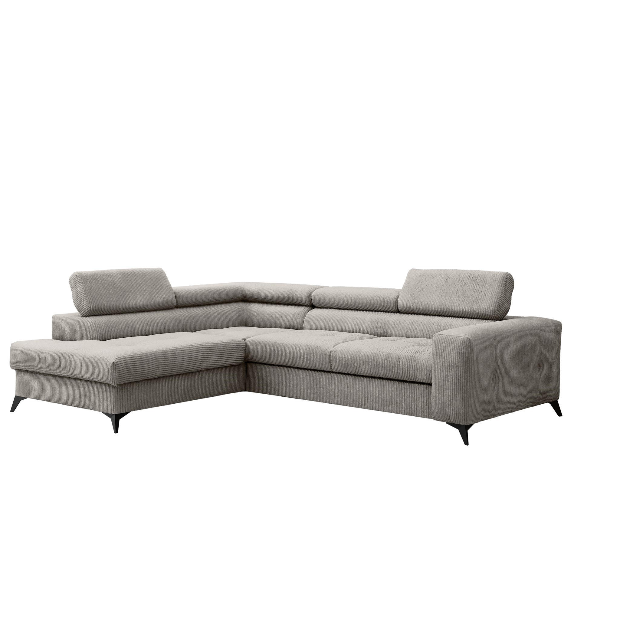 Fun Möbel Ecksofa Hellgrau 271x202 cm