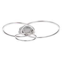 LED DECKENLEUCHTE MUNNI Silber Metall - Silberfarben, Metall (68/55/10cm) - Globo Lighting