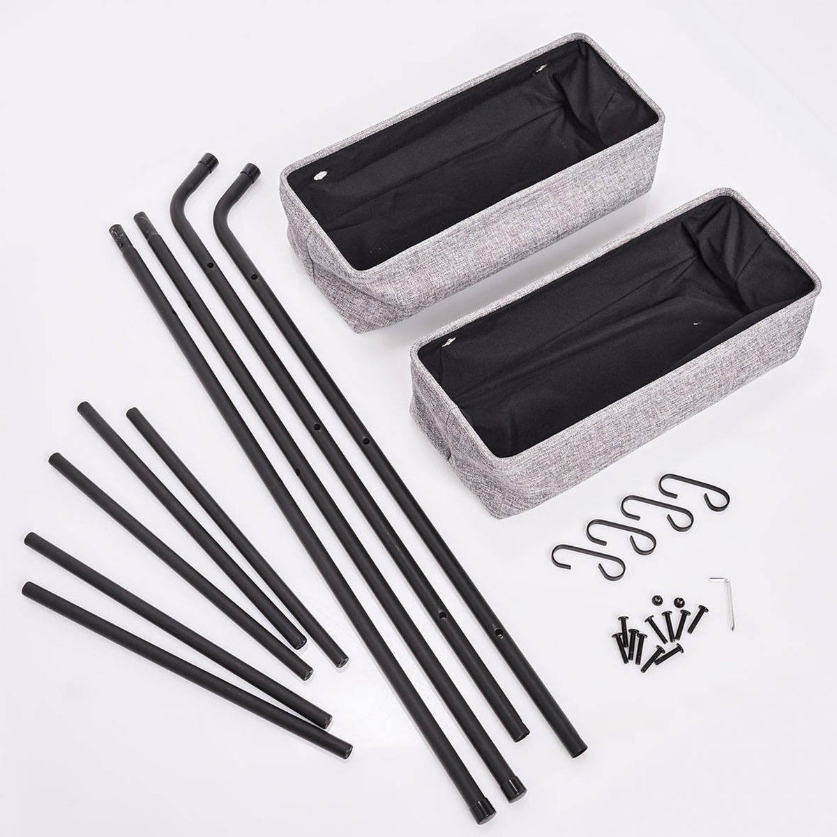 LEITERREGAL für Badezimmer 43/23/166 cm - Schwarz, Metall (23/166/43cm) - ZELLER