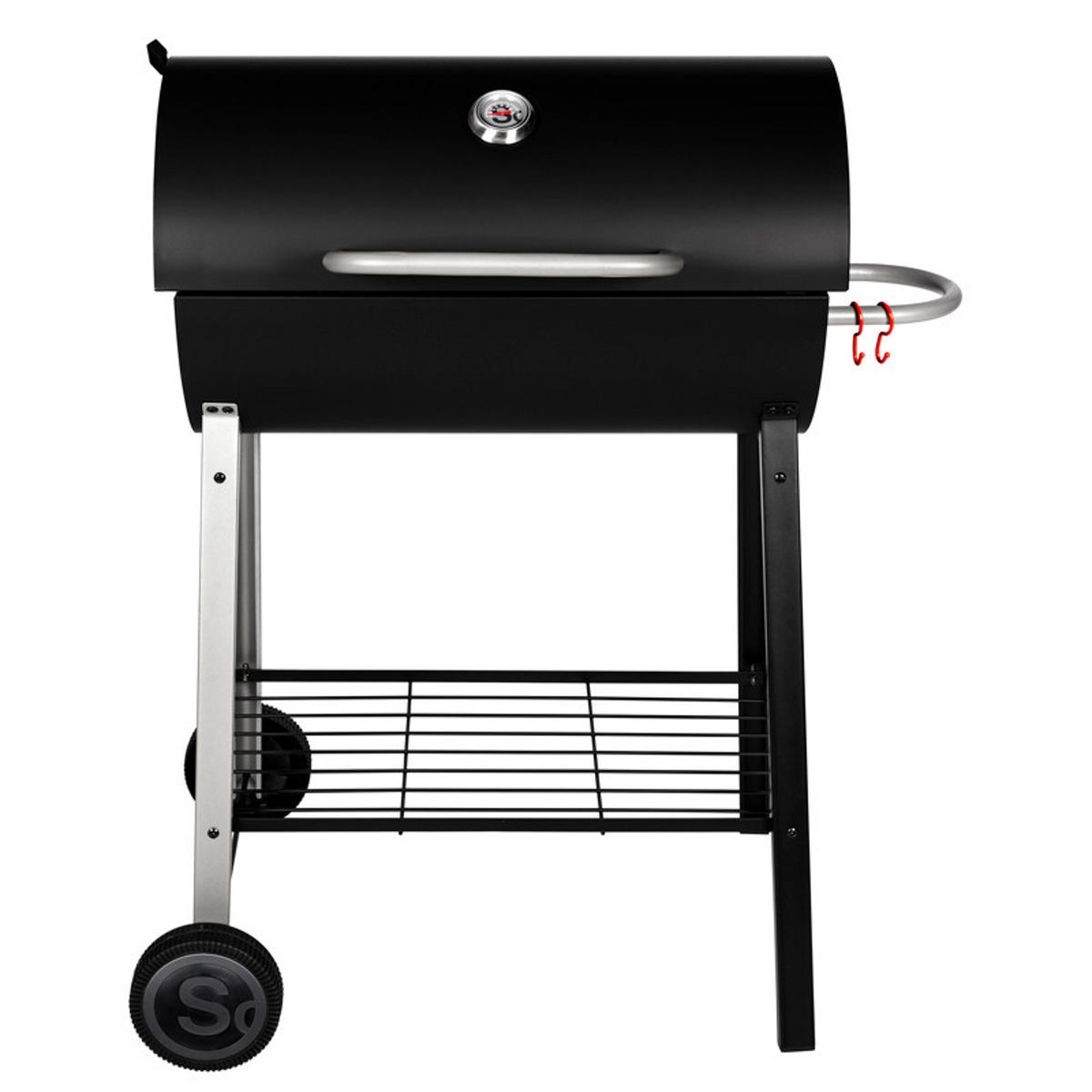 HOLZKOHLEGRILL Dakota Schwarz - Schwarz, Metall (56.5/95.5/82cm) - Somagic