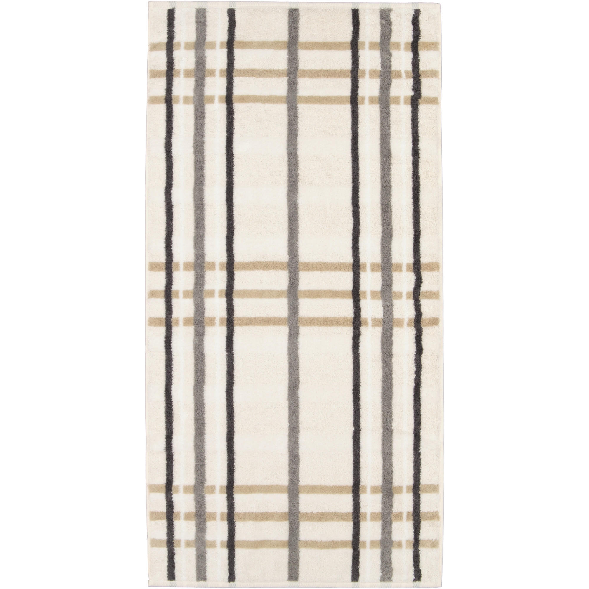 HANDTUCH NOBLESSE CHECK 1089 NATUR - 33 - Beige, Textil (50/100cm) - Cawoe