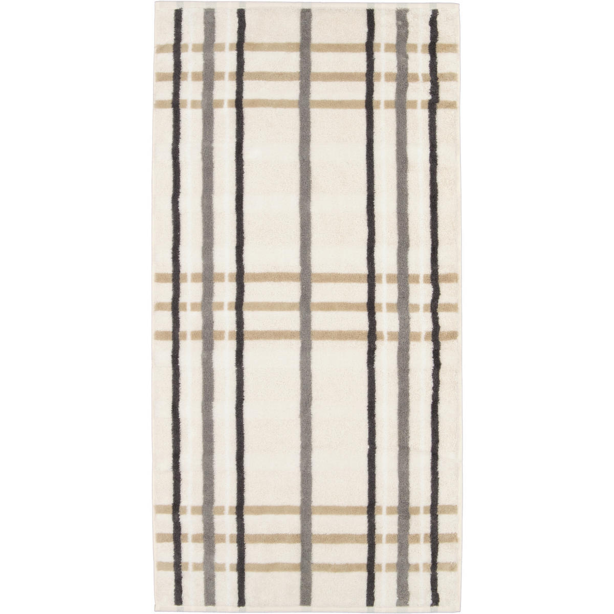 HANDTUCH NOBLESSE CHECK 1089 NATUR - 33 - Beige, Textil (50/100cm) - Cawoe