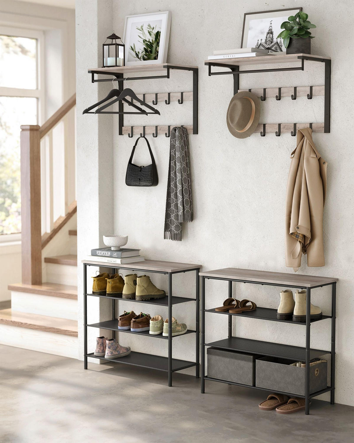 WANDGARDEROBE ANTANANARIVO - Schwarz, Holzwerkstoff (65/42/30cm) - Hansiro